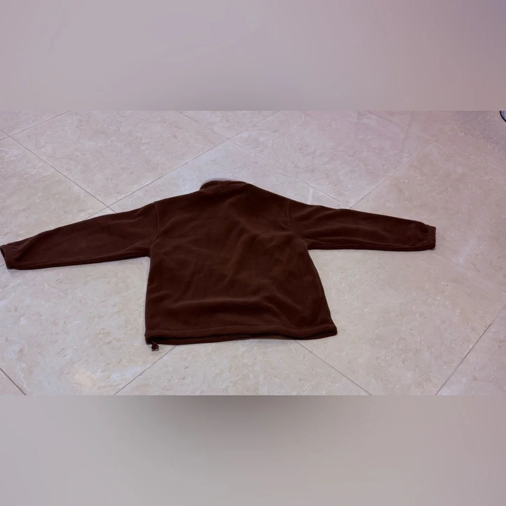 GOGO Sports Inc San Francisco , CA Brown Fleece Zip-Up Jacket Women Small - Picture 6 of 9